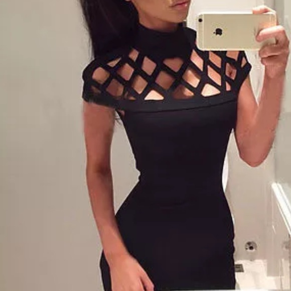 Darling Dresses & Skirts - BLACK CAGE DRESS SIZE M 6-8